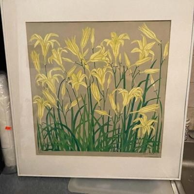 Noted Artist JUDITH SHAHN (1929-2009) Artist Limited Edition 16/100 Frame Size 24" x 26" in VG Preowned Condition.