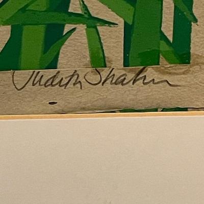 Noted Artist JUDITH SHAHN (1929-2009) Artist Limited Edition 16/100 Frame Size 24" x 26" in VG Preowned Condition.