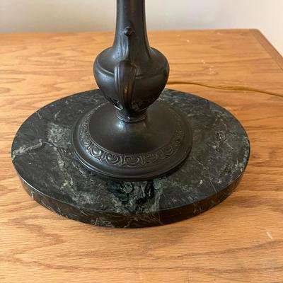 Vintage Slag Glass Table Lamp (O-BC)