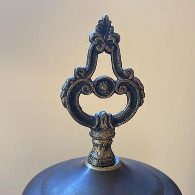 Vintage Slag Glass Table Lamp (O-BC)