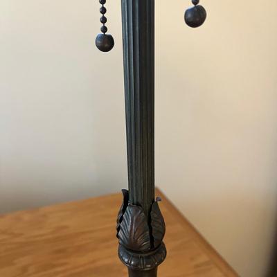 Vintage Slag Glass Table Lamp (O-BC)