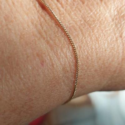 14kt Gold Curb Link Bracelet 7.5 inch