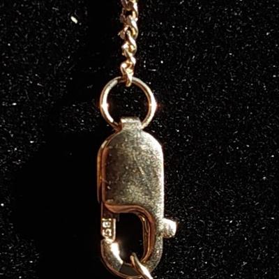 14kt Gold Chain Curb Link Necklace 18"