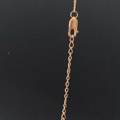 14kt Gold Chain Curb Link Necklace 18"