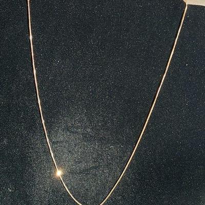 14kt Gold Chain Curb Link Necklace 18"