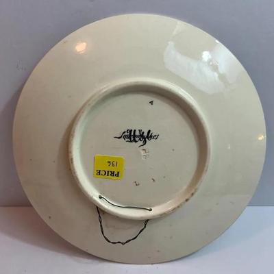 Antique French Sarreguemines Musical Theme Plate 8-3/4" "Tannhauser" in VG Preowned Condition.