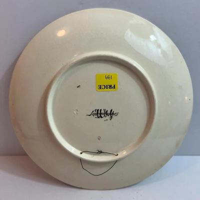 Antique French Sarreguemines Musical Theme Plate 8-3/4" "Rienzi" in VG Preowned Condition.