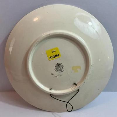 Antique French Sarreguemines Musical Theme Plate 8-3/4" "Rheingold" in VG Preowned Condition.