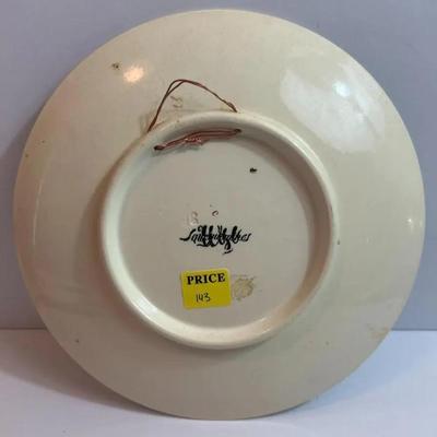 Antique French Sarreguemines Musical Theme Plate 8-3/4" "Siegfried" in VG Preowned Condition.