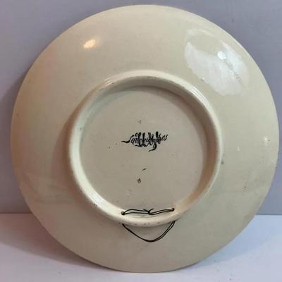 Antique French Sarreguemines Musical Theme Plate 8-3/4" "Die Walkure Feuerzauber" in VG Preowned Condition.