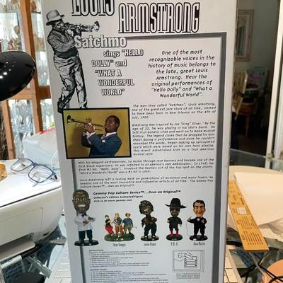 New in Box Louis Vintage Louie Armstrong "Satchmo" Animated Singing Figurine 19" Tall as Pictured. (Free Pickup Only in...