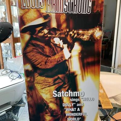 New in Box Louis Vintage Louie Armstrong "Satchmo" Animated Singing Figurine 19" Tall as Pictured. (Free Pickup Only in...