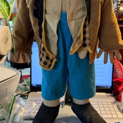 Vintage 1950’s Emmett Kelly Clown Hobo Doll w/Stand Preowned from an Estate as Pictured.
