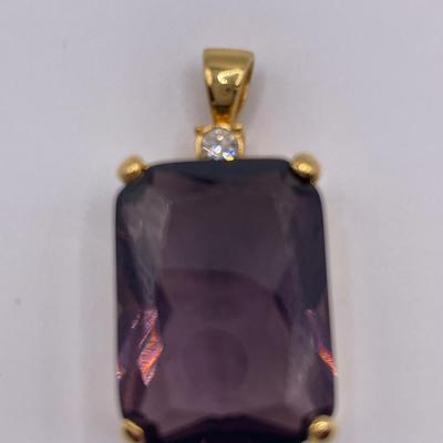 Joan Rivers Large purple pendant