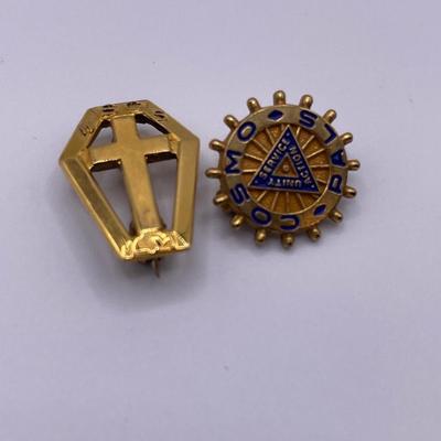 3 sterling pins and 2 gold filled pins