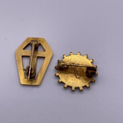 3 sterling pins and 2 gold filled pins