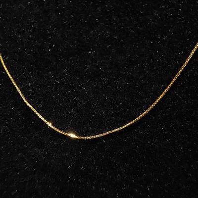 18kt Solid Gold Chain 1 mm
