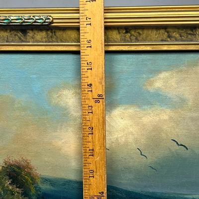 Sale Photo Thumbnail #636: There is no significant damage to the canvas or the frame and is in overall good collectible or displayable condition. Check pictures for more details and for sizing.