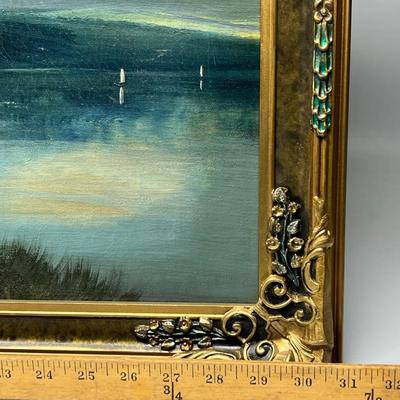 Sale Photo Thumbnail #639: There is no significant damage to the canvas or the frame and is in overall good collectible or displayable condition. Check pictures for more details and for sizing.