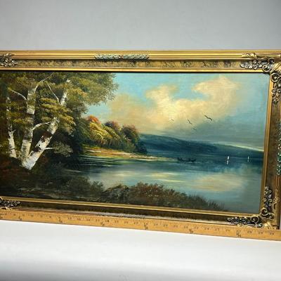 Sale Photo Thumbnail #637: There is no significant damage to the canvas or the frame and is in overall good collectible or displayable condition. Check pictures for more details and for sizing.