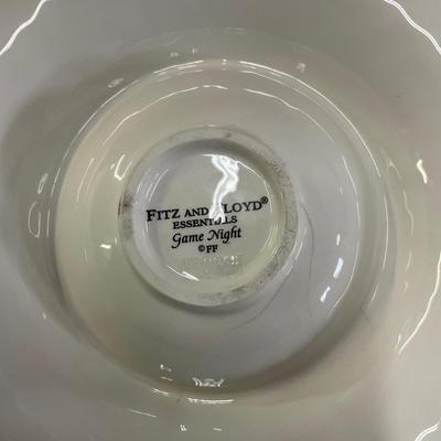 737 Lot of Fitz N Floyd "Game Night" Serving Dishes