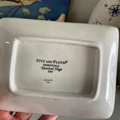 739 Fitz n Floyd Nautical Flag Plates and Nautical Decor