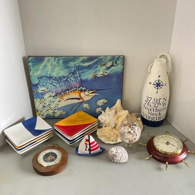 739 Fitz n Floyd Nautical Flag Plates and Nautical Decor