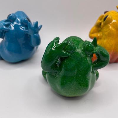 Kitty’s critters “Hear, See, Speak No Evil” Frogs