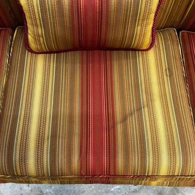 901 Striped Upholstered Sofa