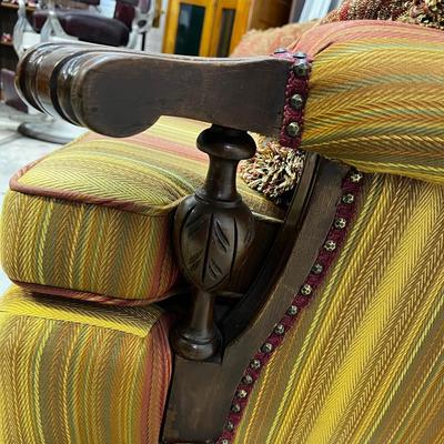 901 Striped Upholstered Sofa