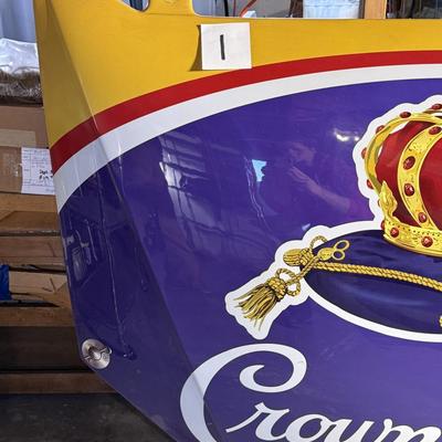 1-Crown Royal Double-Sided Metal Car Hood Sign