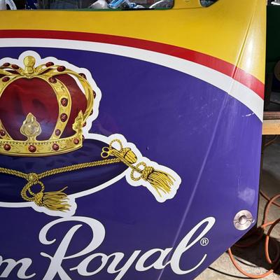 1-Crown Royal Double-Sided Metal Car Hood Sign