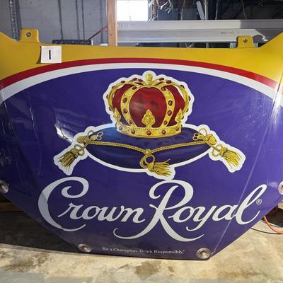 1-Crown Royal Double-Sided Metal Car Hood Sign