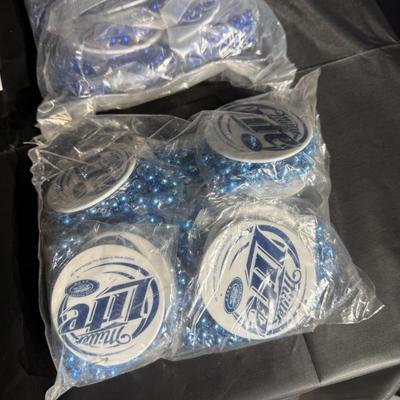 5-Band Posters and Miller Lite Bead Necklaces