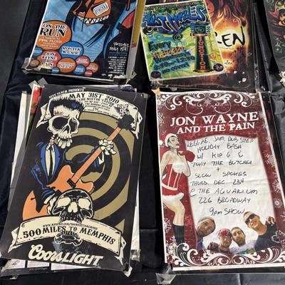 5-Band Posters and Miller Lite Bead Necklaces