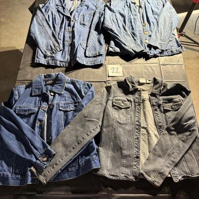 22-Lot of 4 Denim Jackets