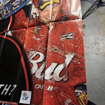 26-Large Poster w/ Miller Lite Hood Sign