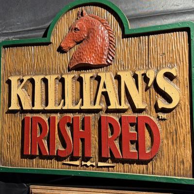 33-Stroh’s Mirrored Sign and Killian’s Irish Red sign (not wood)