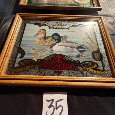 35-Beer Signs/Art x 2