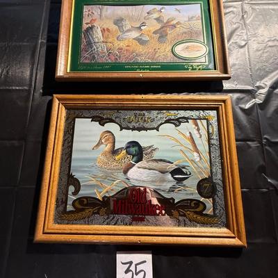 35-Beer Signs/Art x 2