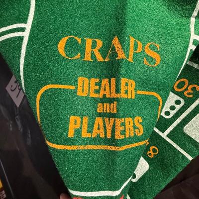 39- Craps Felt Mat and Poker Chip Set