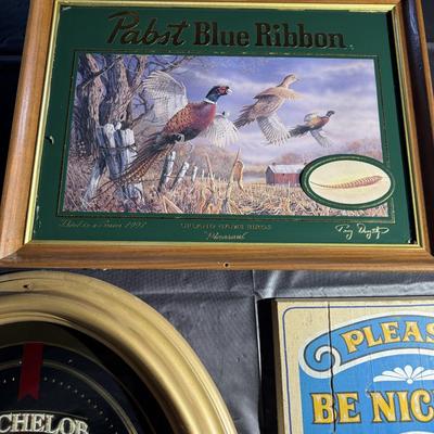 42-Beer Signs/Bar Art x 3