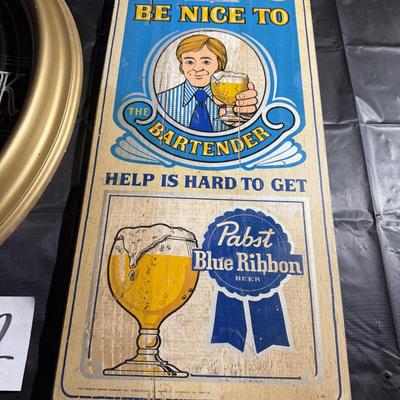 42-Beer Signs/Bar Art x 3