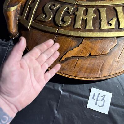 43-Vintage Plastic Globe Schlitz Sign