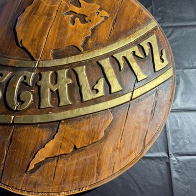 43-Vintage Plastic Globe Schlitz Sign
