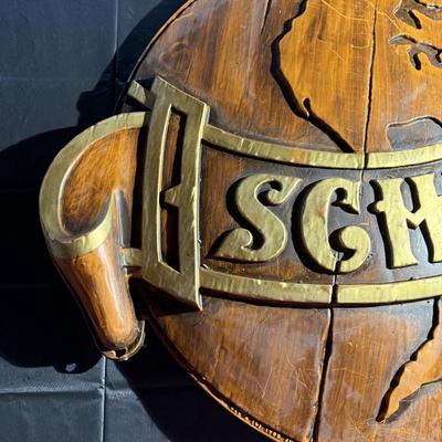 43-Vintage Plastic Globe Schlitz Sign