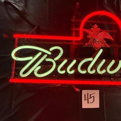 45-Budweiser Neon Sign