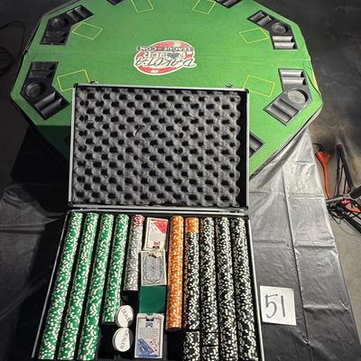 51-poker table and chips