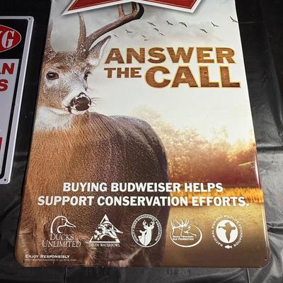 52-Metal Beer Signs x 3