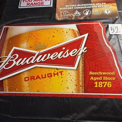 52-Metal Beer Signs x 3